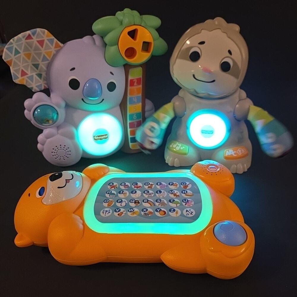 Fisher Price Linkimals Interactive Learning Toy Bundle Of 3: Koala Otter & Sloth